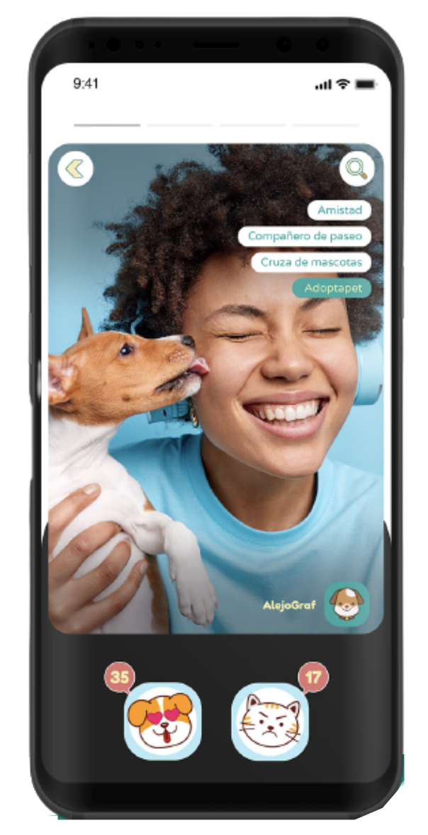 Pantalla de la app Depet
